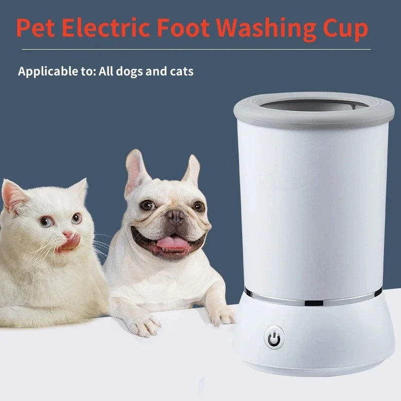 Electric Dog Foot Washing Cup Pet Grooming Tool Intelligent Automatic Paw Cleaner Silicone Material Pet Foot Wash Cup